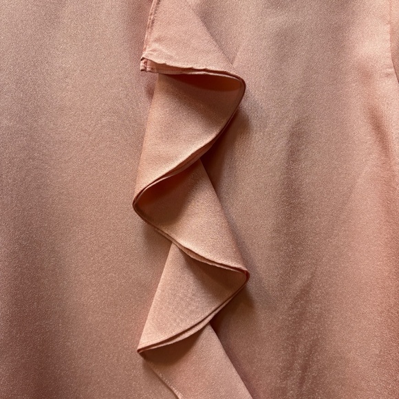 Karl Lagerfeld Long Sleeve Pink Ruffle Blouse Size L - Picture 5 of 7